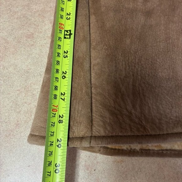 Vintage Knight Tailors Sheepskin Wool Long Suede Coat - Picture 12 of 16